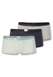 Schiesser Shorts 3er-Pack Bunt gemustert - 95/5 für Mädchen, Größe M, 95 % Baumwolle, 5 % Elasthan