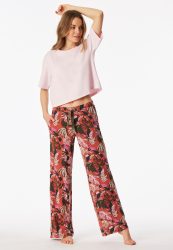 Schiesser Hose Bunt gemustert - Mix+Relax für Damen, Größe XXL, 95 % Modal, 5 % Elasthan