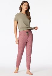 Schiesser Hose mit Bündchen Bunt gemustert - Mix+Relax für Damen, Größe M, 95 % Baumwolle, 5 % Elasthan