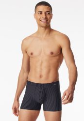 Schiesser Enge Boxershorts Schwarz gestreift - Pure Micro für Herren, Größe XL, 80 % Polyamid, 20 % Elasthan