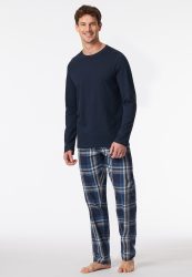 Schiesser Shirt Dunkelblau - Mix+Relax für Herren, Größe S, 100 % Baumwolle