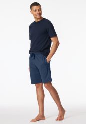 Schiesser Hose kurz Blau - Mix+Relax für Herren, Größe XL, 100 % Baumwolle