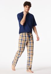 Schiesser Hose Bunt kariert - Mix+Relax für Herren, Größe L, 100 % Baumwolle