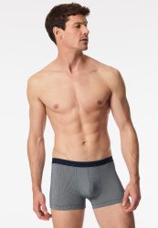 Schiesser Enge Boxershorts Dunkelblau gestreift - Duality Function für Herren, Größe 3XL, 30 % Polyamid, 30 % Baumwolle, 30 % Modal, 10 % Elasthan