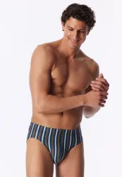 Schiesser Slip Bunt gestreift - 95/5 für Herren, Größe L, 95 % Baumwolle, 5 % Elasthan