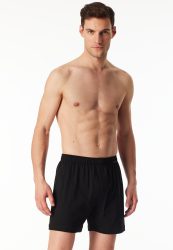 Schiesser Boxershorts mit Knopfleiste 2er-Pack Schwarz - Boxershorts Multipacks für Herren, Größe XL, 100 % Baumwolle