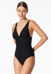 Schiesser Badeanzug Schwarz - Aqua für Damen, Größe M, 82 % Polyamid, 18 % Elasthan