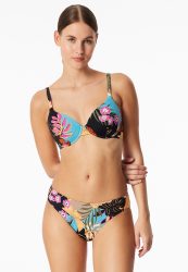 Schiesser Bikinislip Bunt gemustert - Aqua für Damen, Größe M, 82 % Polyamid, 18 % Elasthan