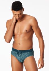 Schiesser Badehose Blau gemustert - Aqua für Herren, Größe M, 82 % Polyamid, 18 % Elasthan