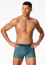 Schiesser Badehose Blau gemustert - Aqua für Herren, Größe S, 82 % Polyamid, 18 % Elasthan