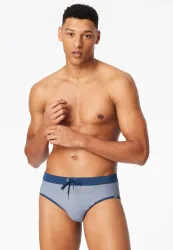 Schiesser Badehose Blau/Weiss gemustert - Aqua für Herren, Größe XXL, 82 % Polyamid, 18 % Elasthan