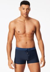 Schiesser Badehose Blau - Aqua für Herren, Größe XXL, 82 % Polyamid, 18 % Elasthan