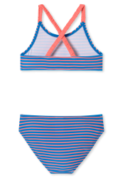 Schiesser Bikini Blau/Orange gestreift - Aqua für Mädchen, Größe 3Y, 82 % Polyamid, 18 % Elasthan