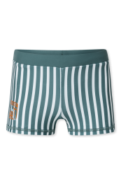 Schiesser Badehose Petrol/Weiss gestreift - Aqua für Jungen, Größe 4Y, 82 % Polyamid, 18 % Elasthan