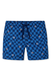 Schiesser Badeshorts Blau gemustert - Aqua für Jungen, Größe 6Y, 100 % Polyester