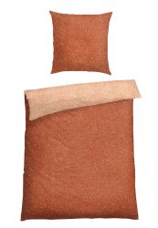 Schiesser Bettwäscheset 2-teilig Orange - SCHIESSER Home, Größe 135*200, 100 % Baumwolle