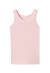 Schiesser Unterhemd Feinripp Rosa - Ajourée für Mädchen, Größe 6Y, 100 % Baumwolle