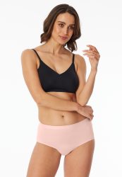 Schiesser Periodenslip 2er-Pack Schwarz/Rosa - Secret Care für Damen, Größe L, 85 % Polyester, 15 % Elasthan