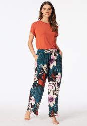 Schiesser Hose Bunt gemustert - Mix+Relax für Damen, Größe XS, 100 % Viskose