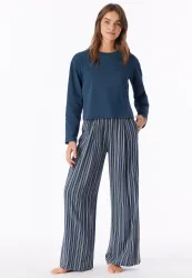 Schiesser Hose Bunt gestreift  Mix+Relax für Damen, Größe S, 100 % Viskose