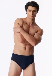 Schiesser Slip Dunkelblau - Comfort Fit für Herren, Größe L, 95 % Baumwolle, 5 % Elasthan