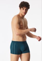 Schiesser Enge Boxershorts Petrol - Comfort Fit für Herren, Größe S, 95 % Baumwolle, 5 % Elasthan