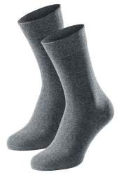 Schiesser Socken Herren 2er-Pack Grau - 95/5 für Herren, Größe 39/42, 98 % Baumwolle, 2 % Elasthan