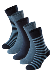 Schiesser Socken Herren 5er-Pack Bunt - Bluebird für Herren, Größe 39/42, 77 % Baumwolle, 22 % Polyamid, 1 % Elasthan