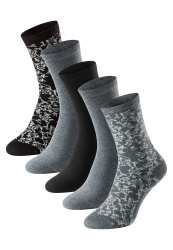 Schiesser Socken Damen 5er-Pack Bunt - Bluebird für Damen, Größe 35/38, 77 % Baumwolle, 22 % Polyamid, 1 % Elasthan