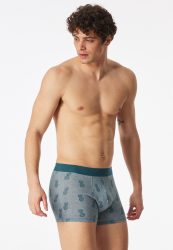 Schiesser Enge Boxershorts 5er-Pack Petrol/Schwarz gemustert - 95/5 für Herren, Größe XL, 95 % Baumwolle, 5 % Elasthan