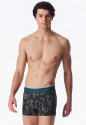 Schiesser Enge Boxershorts 5er-Pack Schwarz gemustert - 95/5 für Herren, Größe M, 95 % Baumwolle, 5 % Elasthan