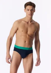 Schiesser Slip 5er-Pack Blau - 95/5 für Herren, Größe L, 95 % Baumwolle, 5 % Elasthan