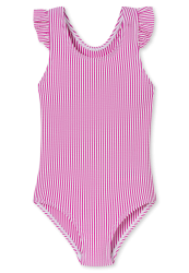 Schiesser Badeanzug Pink gestreift - Aqua für Mädchen, Größe 4Y, 56 % Polyester, 5 % Elasthan, 39 % Polyamid