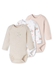 Schiesser Body 3er-Pack Bunt gemustert - Baby, Größe 18M, 100 % Baumwolle