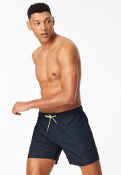 Schiesser Badeshorts Dunkelblau - Aqua für Herren, Größe M, 100 % Polyester