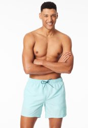 Schiesser Badeshorts Mint - Aqua für Herren, Größe L, 100 % Polyester