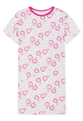 Schiesser Nachthemd kurzarm Bunt gemustert - Kids Nightwear für Mädchen, Größe 6Y, 100 % Baumwolle