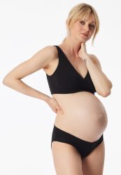 Schiesser Umstandsslip Schwarz - Unique Maternity für Damen, Größe L, 90 % Baumwolle, 10 % Elasthan