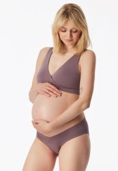 Schiesser Umstandsslip Lila - Unique Maternity für Damen, Größe L, 90 % Baumwolle, 10 % Elasthan