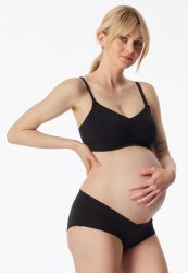 Schiesser Umstandsslip Schwarz - Unique Maternity für Damen, Größe S, 90 % Baumwolle, 10 % Elasthan