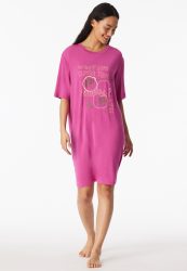 Schiesser Nachthemd kurzarm Pink - Casual Fashion für Damen, Größe S, 95 % Modal, 5 % Elasthan
