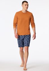 Schiesser Shirt Orange - Mix+Relax für Herren, Größe 3XL, 100 % Baumwolle