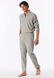 Schiesser Hose Feinripp Grau - Mix+Relax für Herren, Größe S, 80 % Baumwolle, 20 % Polyester