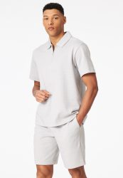 Schiesser Hose kurz Grau - Mix+Relax für Herren, Größe 3XL, 80 % Baumwolle, 20 % Polyester