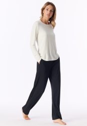 Schiesser Shirt Off-White - Mix+Relax für Damen, Größe S, 95 % Modal, 5 % Elasthan
