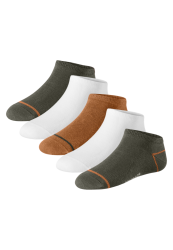 Schiesser Sneakersocken Herren 5er-Pack Bunt - Fashion für Herren, Größe 39/42, 77 % Baumwolle, 22 % Polyamid, 1 % Elasthan