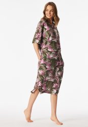 Schiesser Nachthemd kurzarm Bunt gemustert - Modern Nightwear für Damen, Größe 3XL, 65 % Modal, 35 % Baumwolle