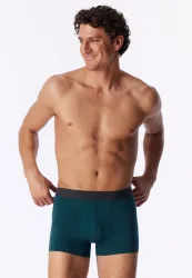 Schiesser Enge Boxershorts Petrol - 95/5 für Herren, Größe L, 95 % Baumwolle, 5 % Elasthan