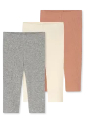 Schiesser Hose lang Doppelripp 3er-Pack Bunt - Baby, Größe 3M, 95 % Baumwolle, 5 % Elasthan