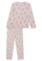 Schiesser Schlafanzug Rosa gemustert - Nightwear für Mädchen, Größe 6Y, 100 % Baumwolle